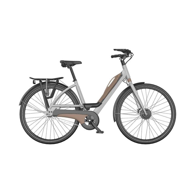 Vélo électrique leger, faible entretien, complet, cadre bas, 7-vitesse, 125km