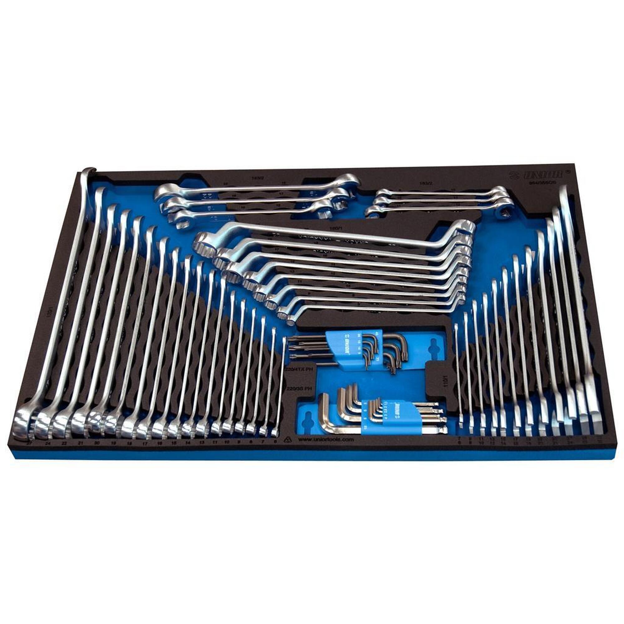 Unior - Module Avec Cles - 63 Pcs - 7.6 Kg - 3/3 - Bidon Porte-outils - Bleu - Taille Unique - Decathlon