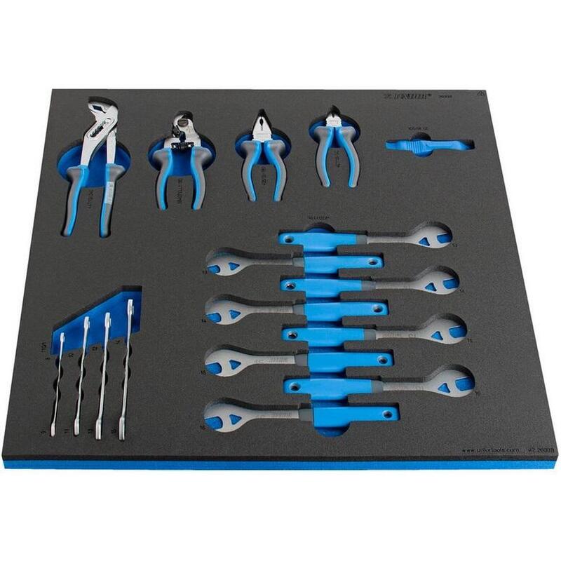 Set sos cône, clé, pince, démonte-pneus - 560 x 570 x 40 mm / 17 pcs - 3 kg -