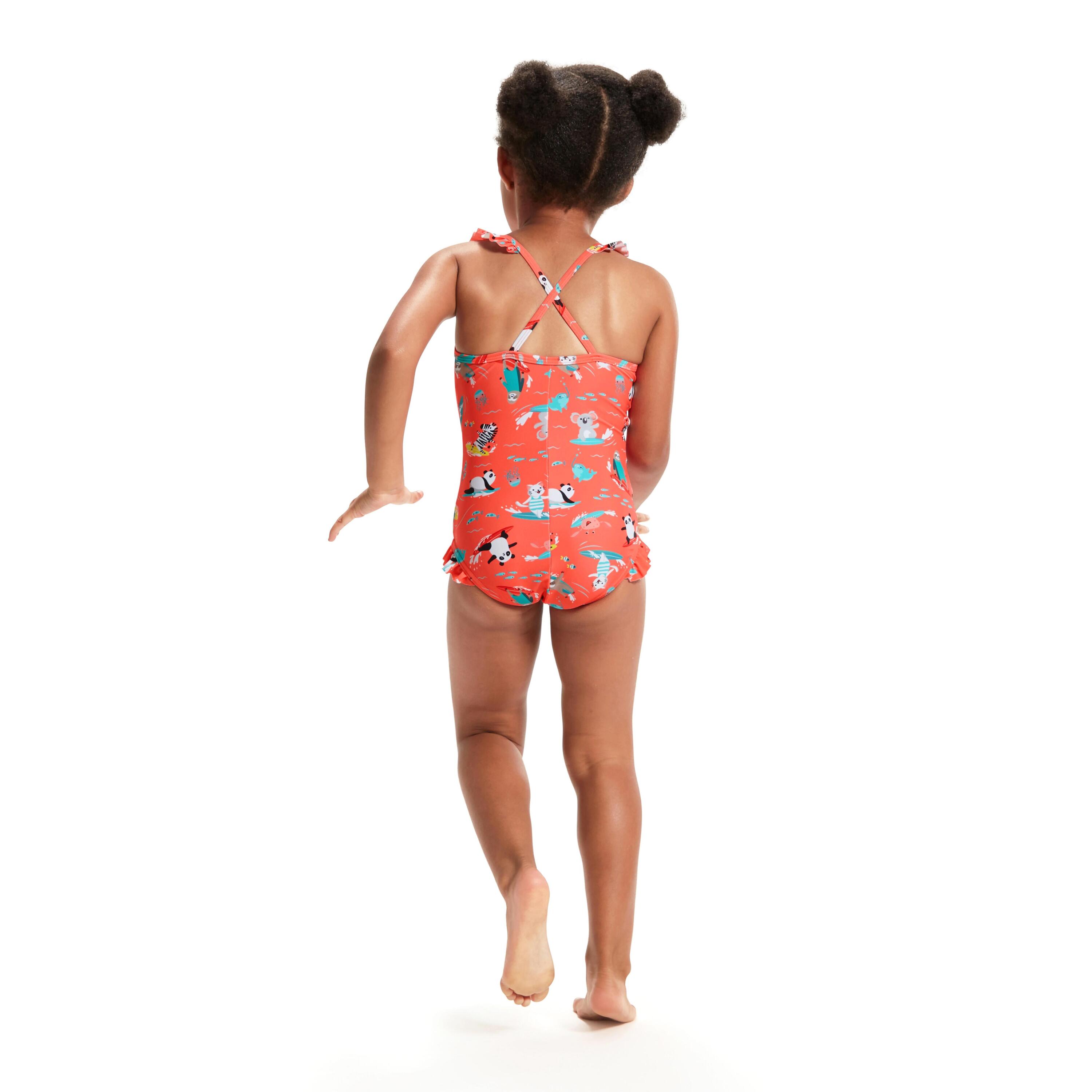 Speedo Digital Frill Thinstrap einteiliger Badeanzug für Kinder 2/5
