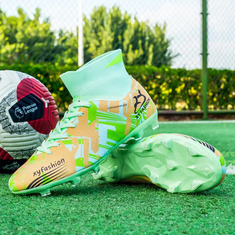 Ghete de fotbal MBrands 6.4, verde cu portocaliu 42