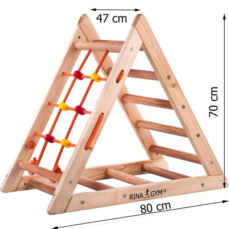 Drabinka sportowa dla dzieci Rinagyn Trójkąt sosnowa