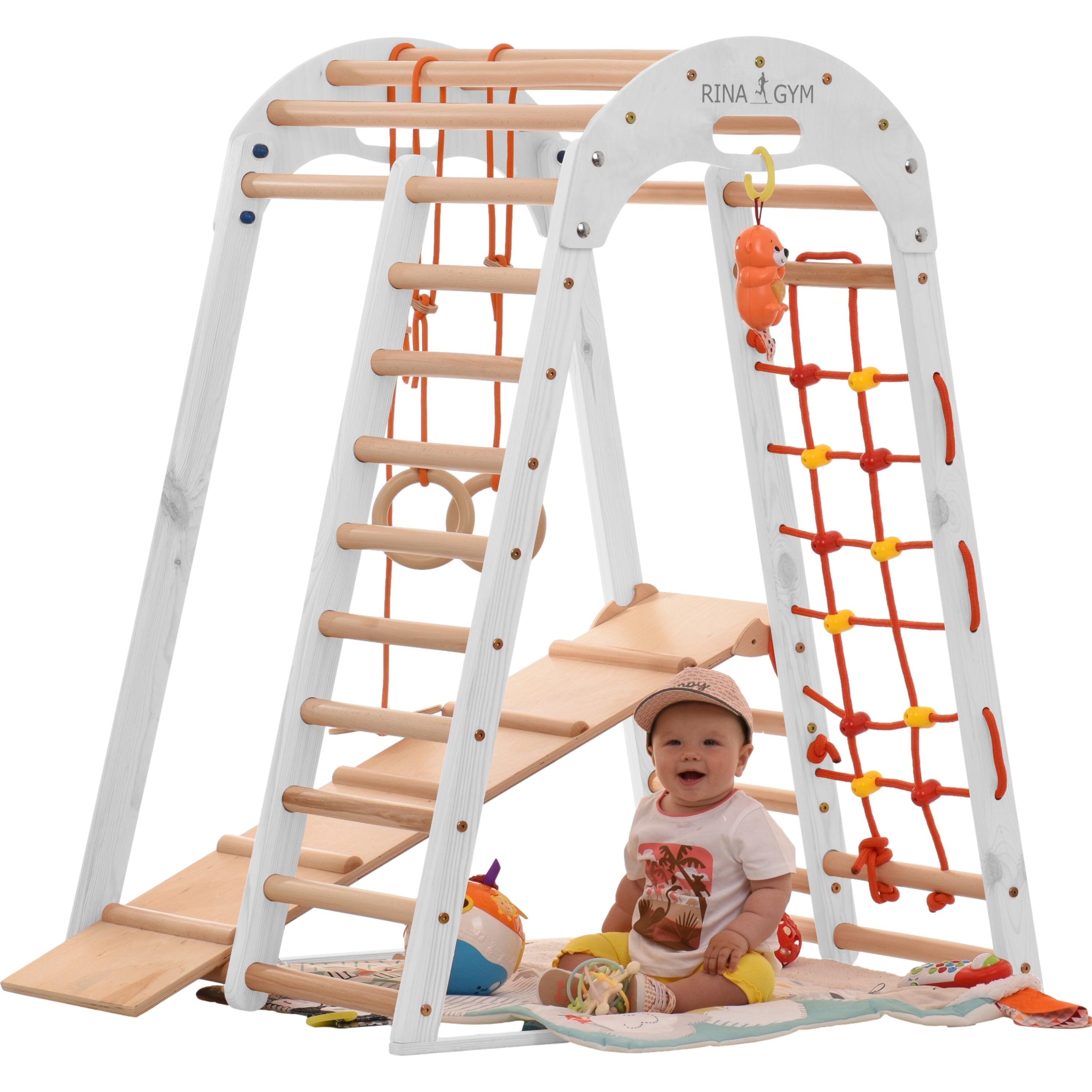 Triângulo de escalada playground indoor para crianças (branco)