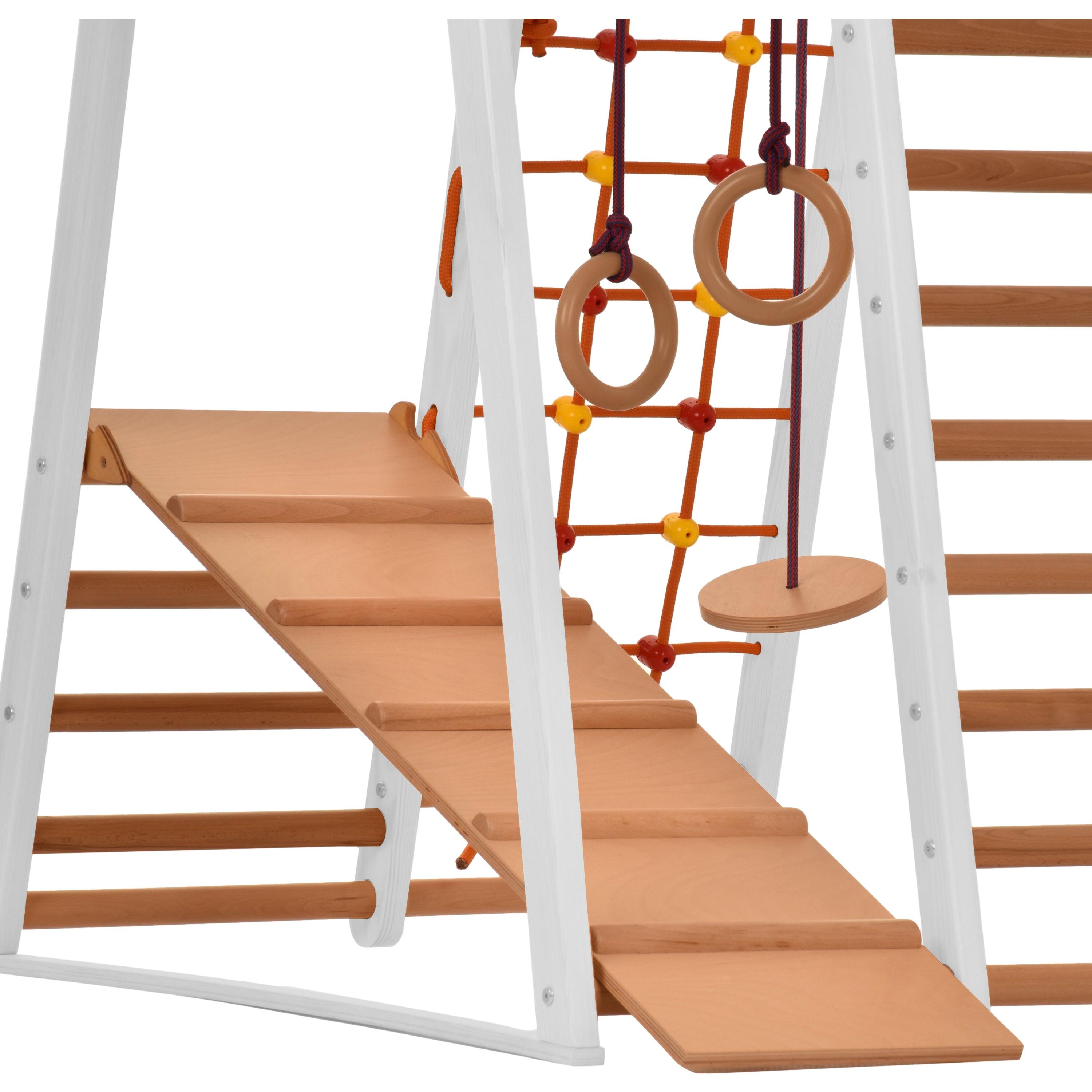 Klimdriehoek Binnen speeltuin voor kinderen (Wit) 7/7