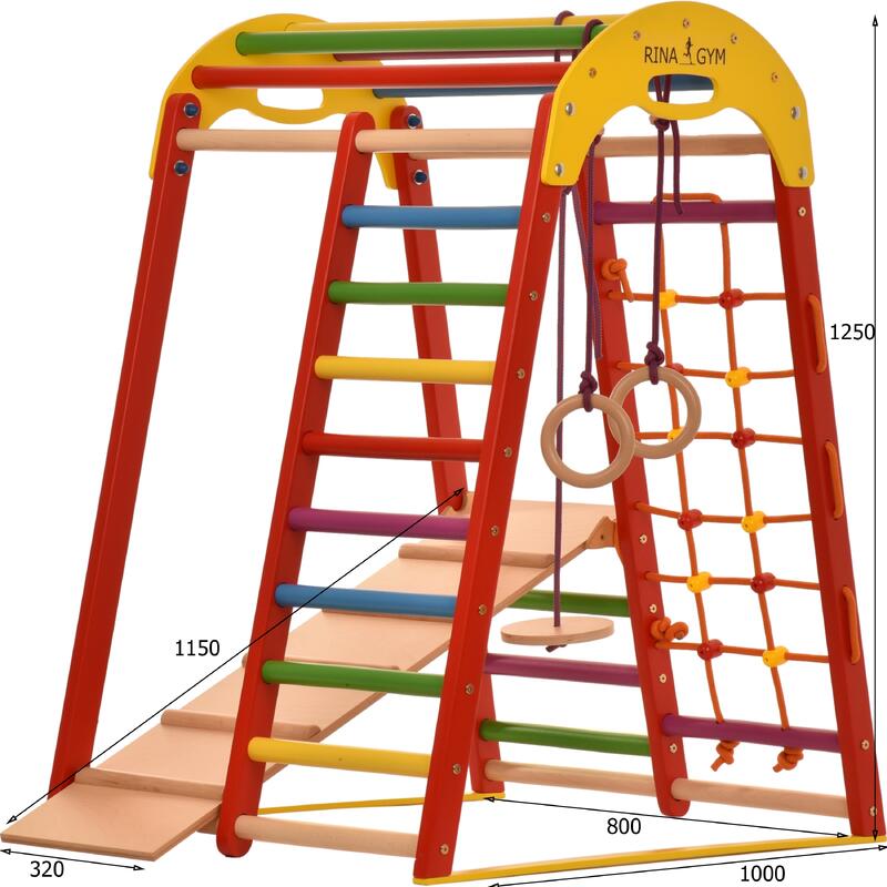 Drabinka sportowa dla dzieci Rinagym Kids 2 czerwona