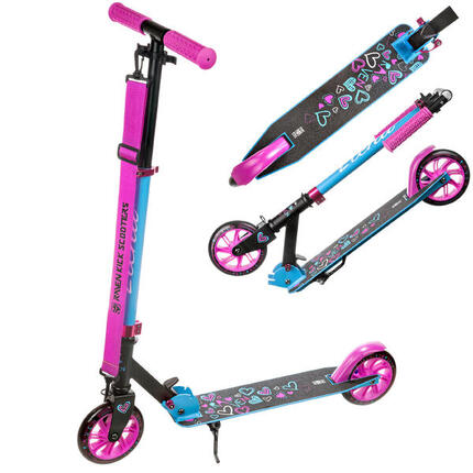 Klappbarer Roller 145mm Elena Schwarz Leuchtende LED-Räder