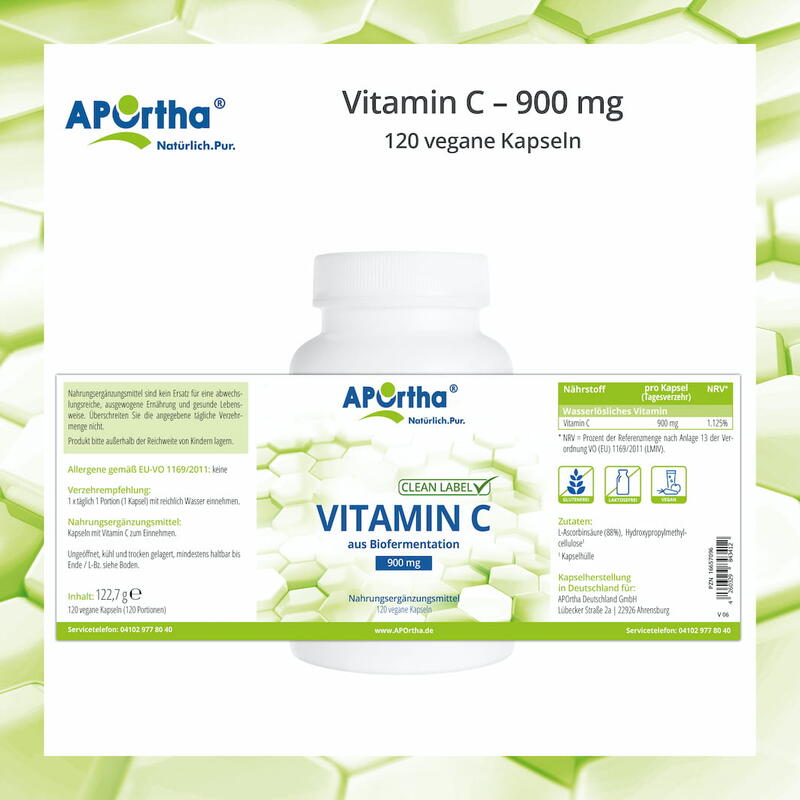 Vitamin C 900 mg - 120 vegane Kapseln