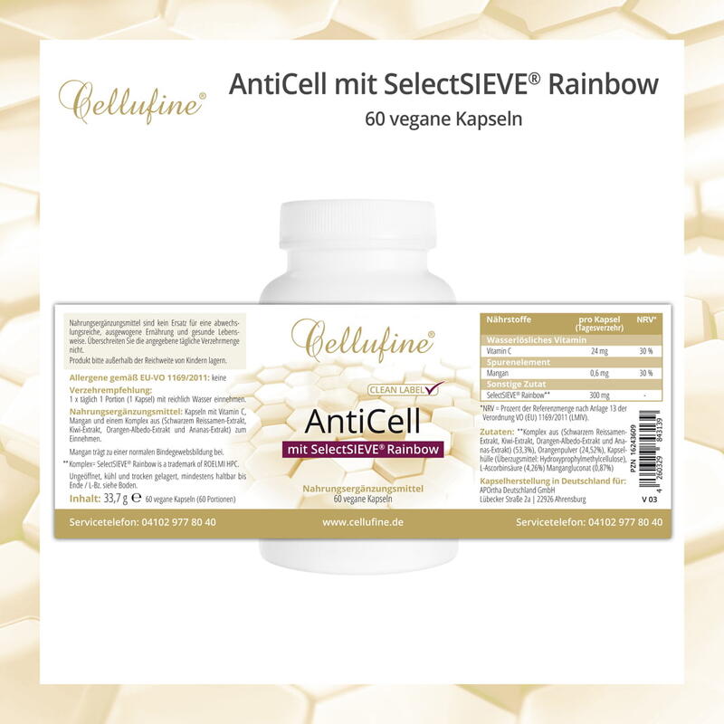 AntiCell mit SelectSIEVE® Rainbow - 60 vegane Kapseln