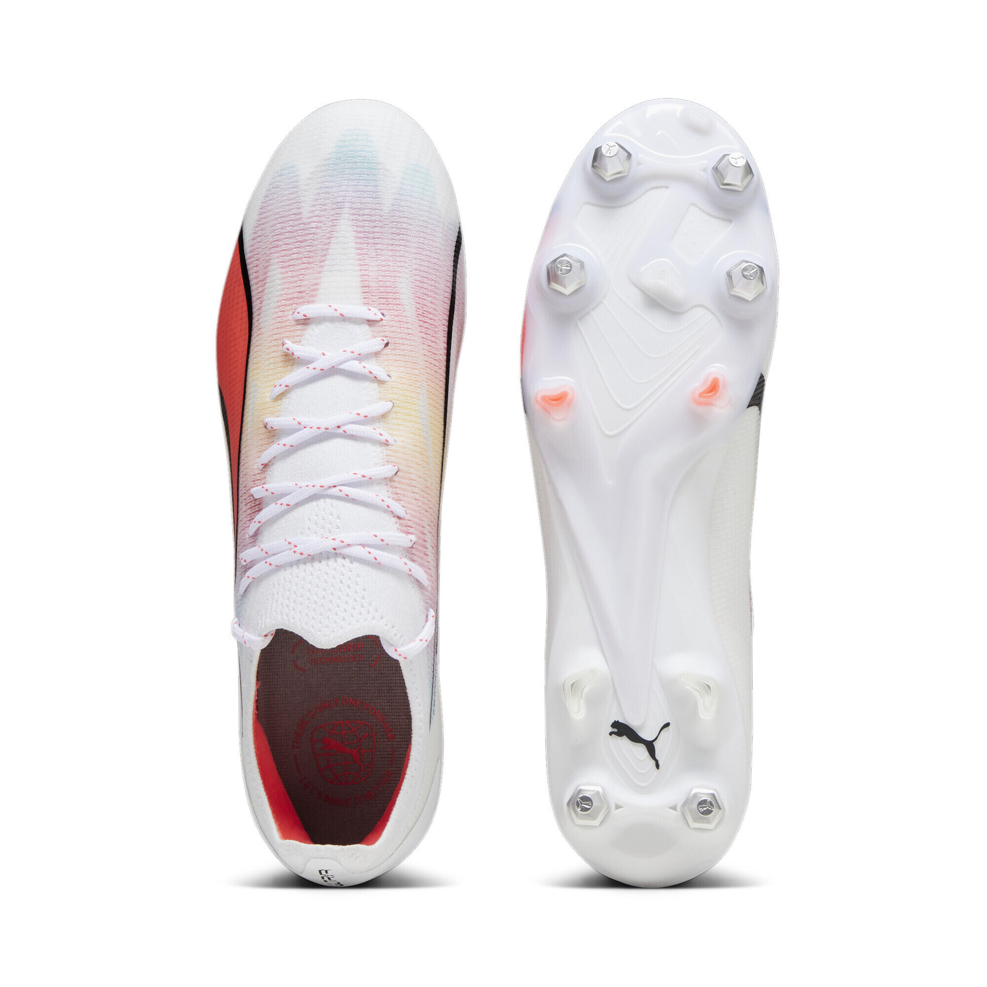 Scarpe da calcio ULTRA ULTIMATE MxSG da uomo PUMA White Black Fire Orchid Red 6/7
