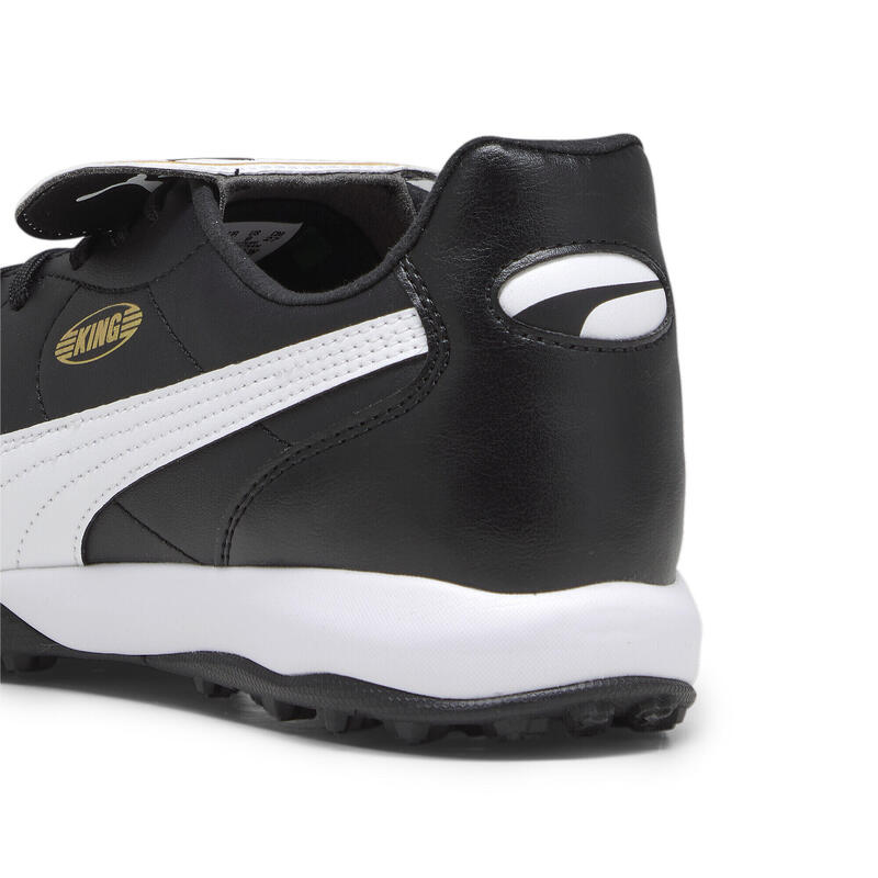 Chaussures de football KING TOP TT PUMA Black White Gold