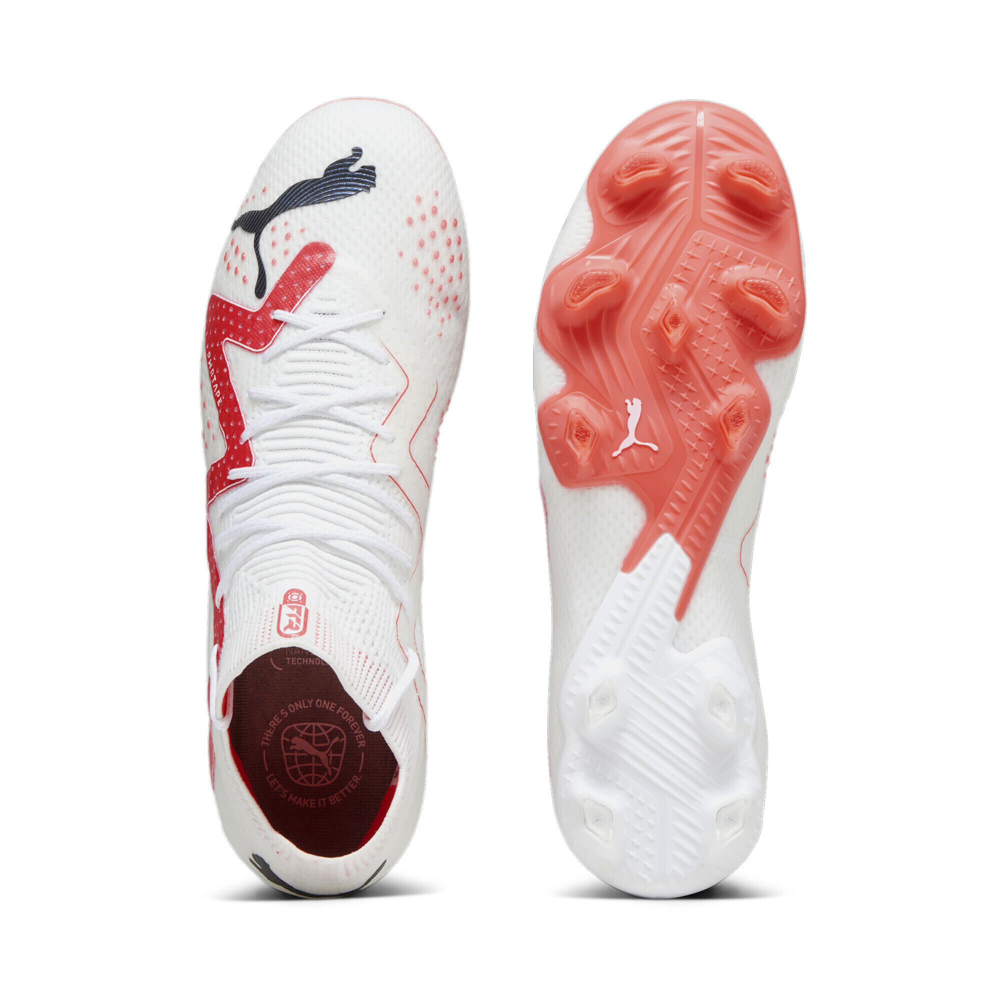 Scarpe da calcio FUTURE ULTIMATE FG/AG da uomo PUMA White Black Fire Orchid Red 6/7