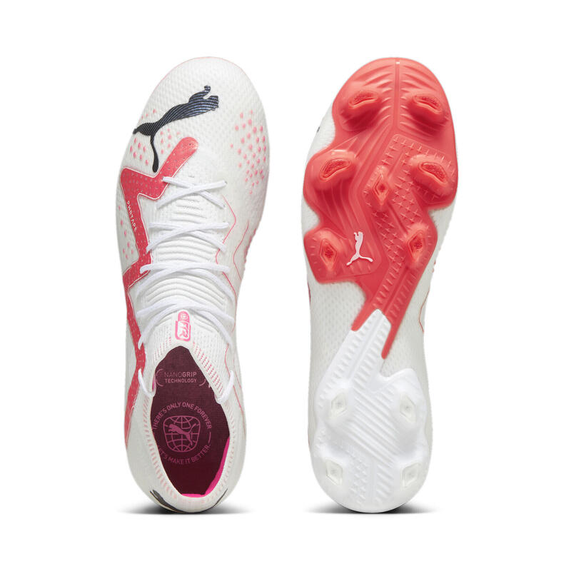 Chaussures de football FUTURE ULTIMATE FG/AG PUMA White Black Fire Orchid Red