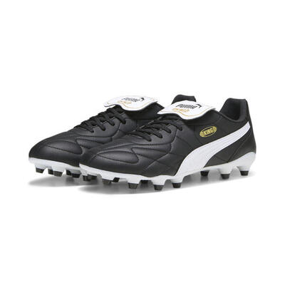 King top fg/ag voetbalschoenen puma black white gold