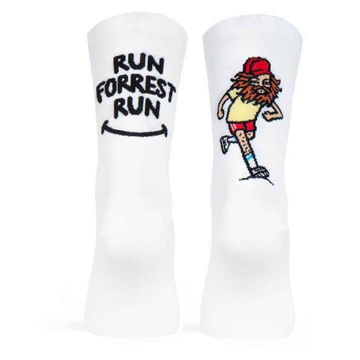 Chaussette de course unisexe Forest Run, tricotée en blanc