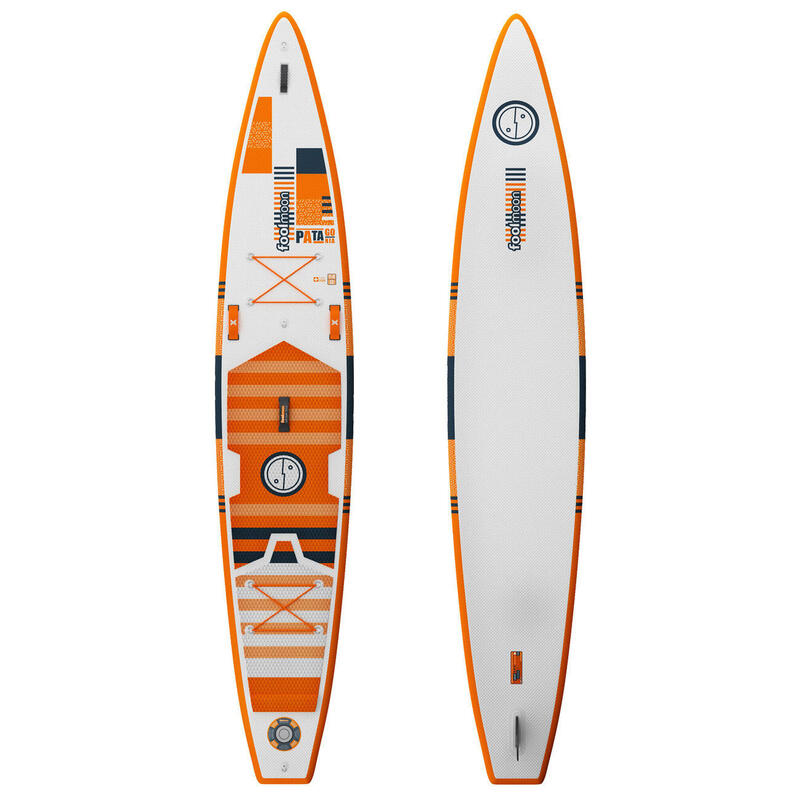 Aufblasbares Stand Up Paddle - Patagonia 14.0 - weiss/orange - Komplettset