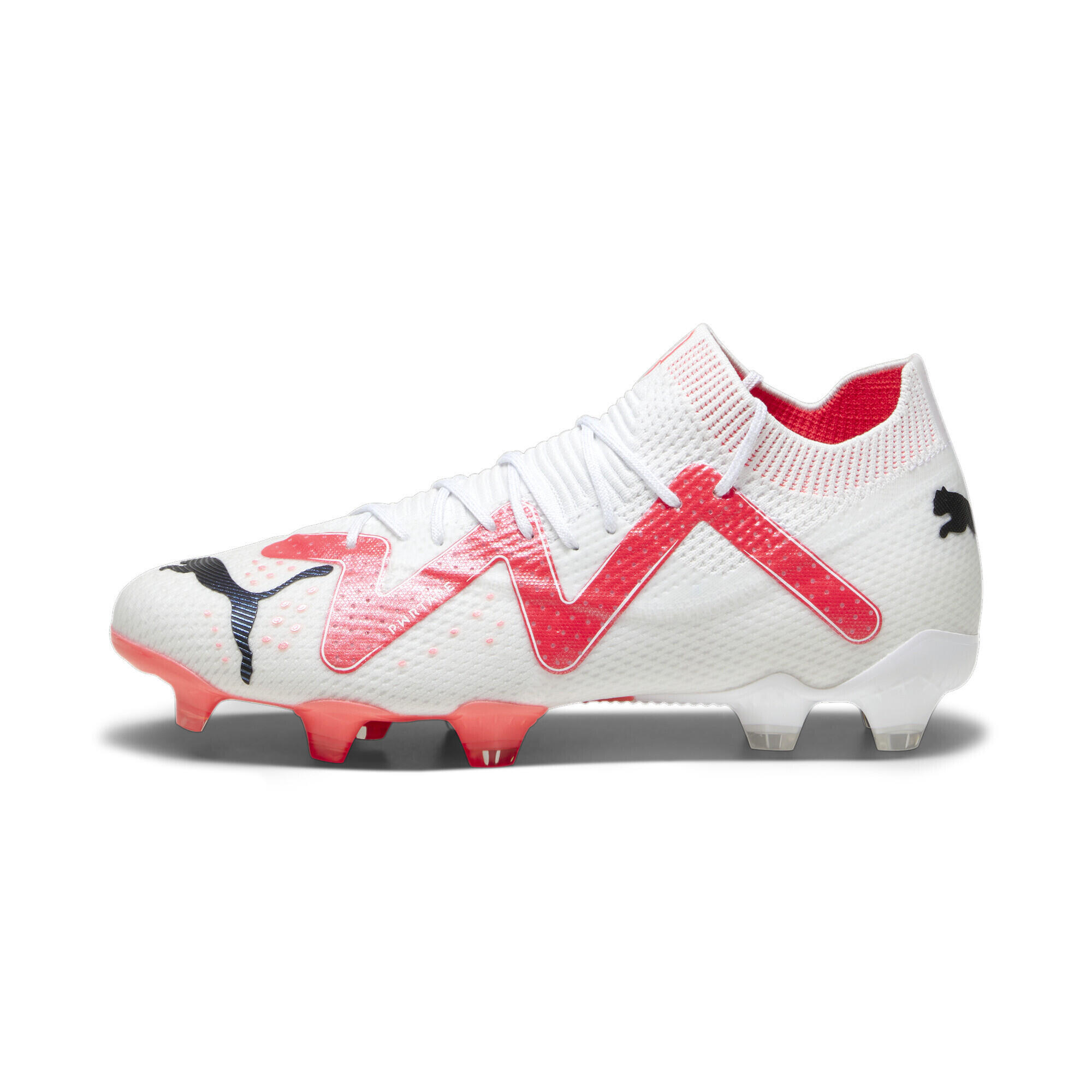 Scarpe da calcio FUTURE ULTIMATE FG/AG da donna PUMA White Black Fire Orchid Red 5/7
