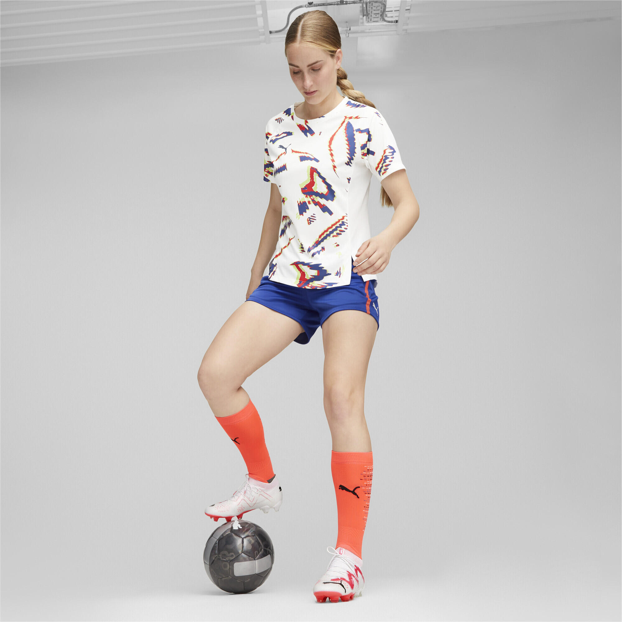 Scarpe da calcio FUTURE ULTIMATE FG/AG da donna PUMA White Black Fire Orchid Red 3/7