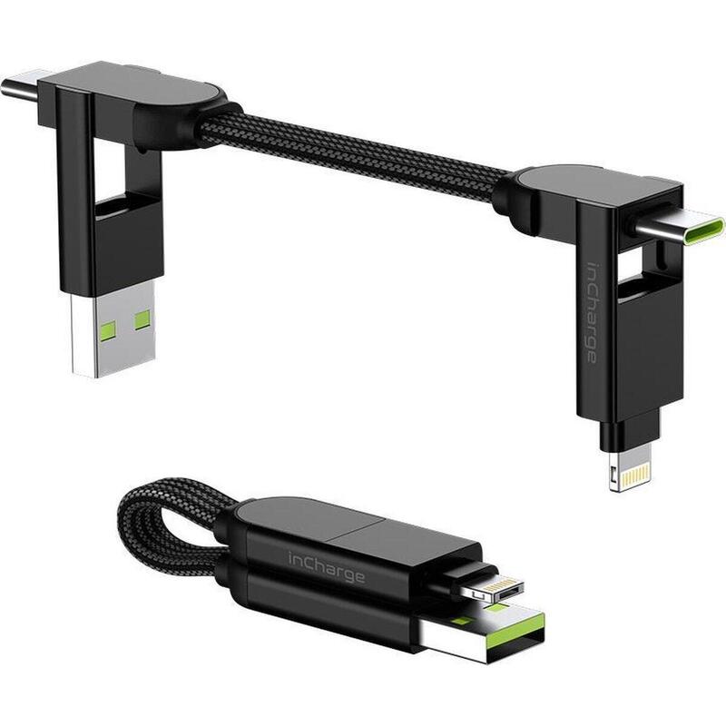 inCharge X l Alles in één kabel - USB C - Zwart