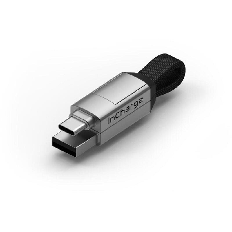 inCharge 6 Cabo de carregamento curto USB-C - Prata