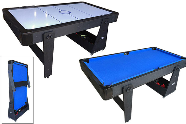 NORTH Twist 2in1 Max Air Hockey/Table De Billard Noir/Blanc 6FT 2/7