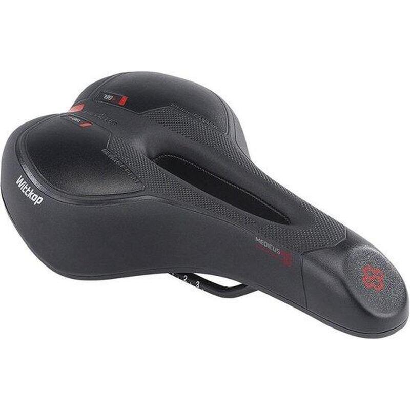 Sillín de Bicicleta Rcp Trekking Safty Luz Negro - 448g, 264mm
