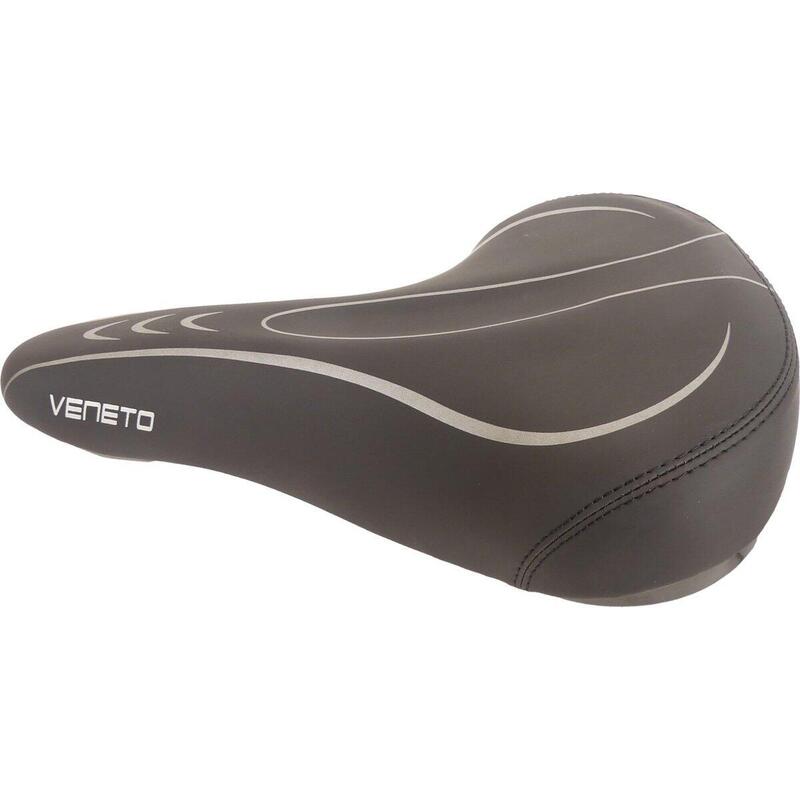 Selle de vélo Edge Veneto avec lumière arrière et support - noir