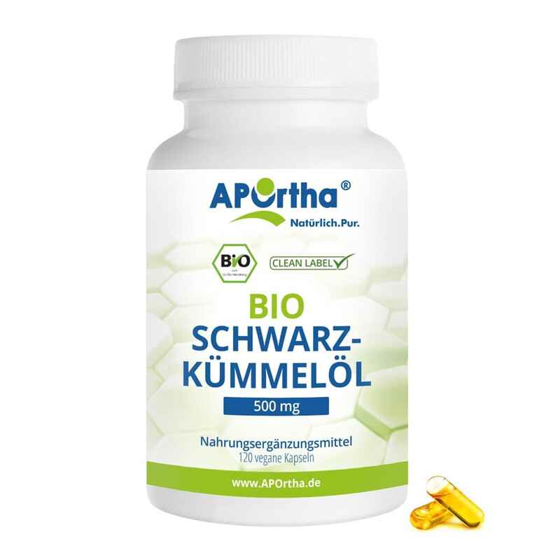 Bio-Schwarzkümmelöl 500 mg - 120 vegane Kapseln