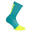 Chaussette de running unisexe Here Now, tricotée couleur turquoise