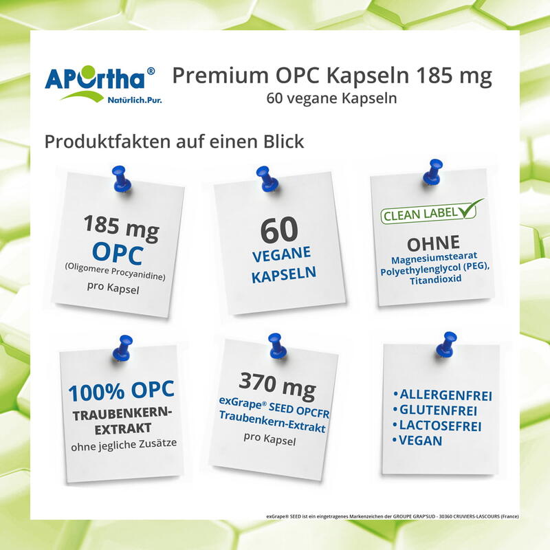 Premium OPC Kapseln 185 mg  - 60 vegane Kapseln