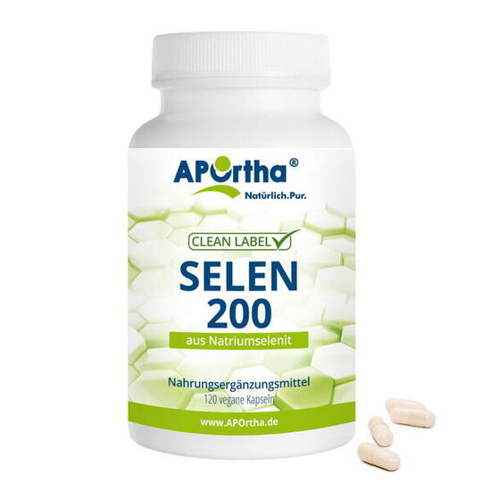 Selen-Kapseln - 200 µg aus NATRIUMSELENIT - 120 vegane Kapseln