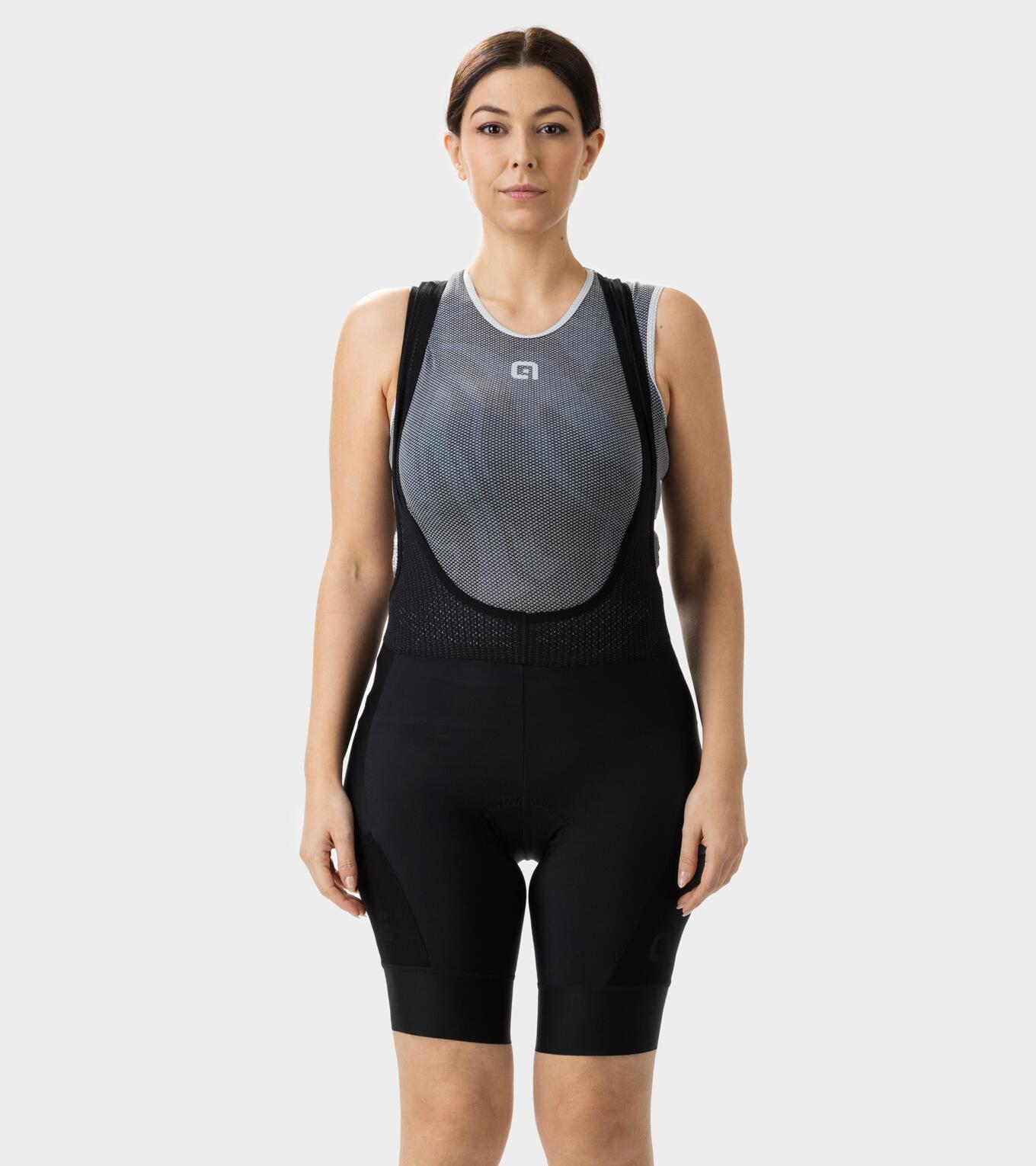 Pantaloncini con bretelle da donna Alé Stones Cargo neri 3/7