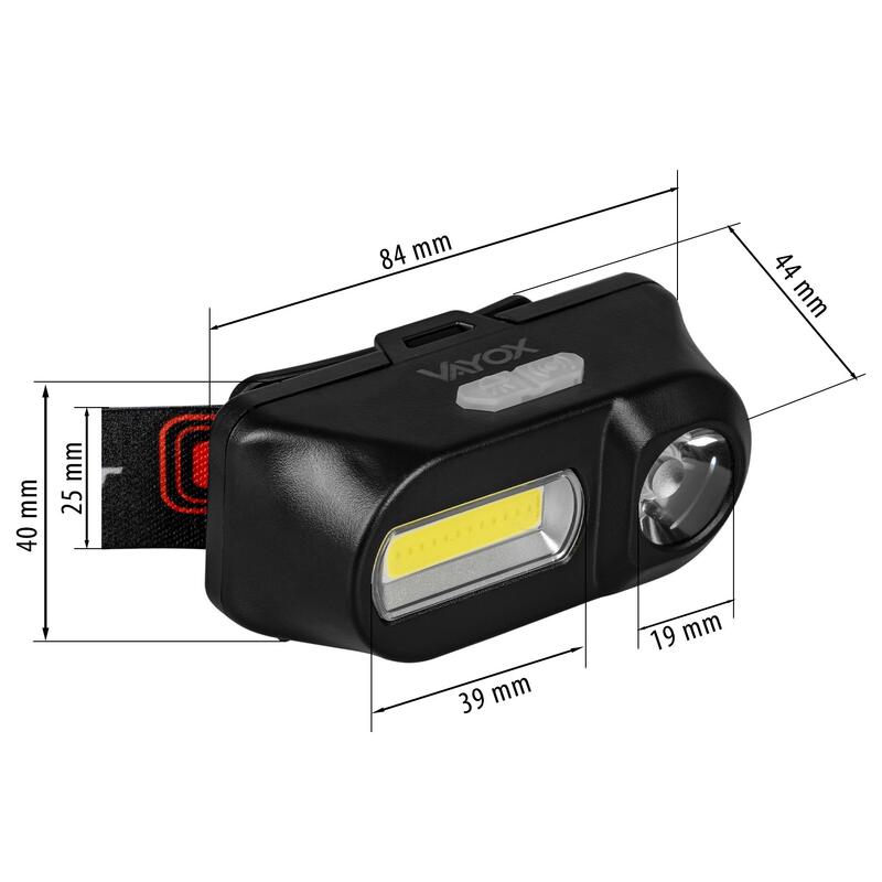 Lampe frontale rechargeable Vayox VA0115, 210lm