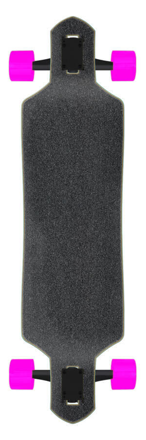 Prismatic Dot Drop-Through Longboard 36 Zoll grau mit Rose 3/3
