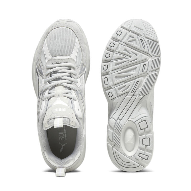 Pantofi Milenio Tech Suede PUMA Cool Light Gray Feather White