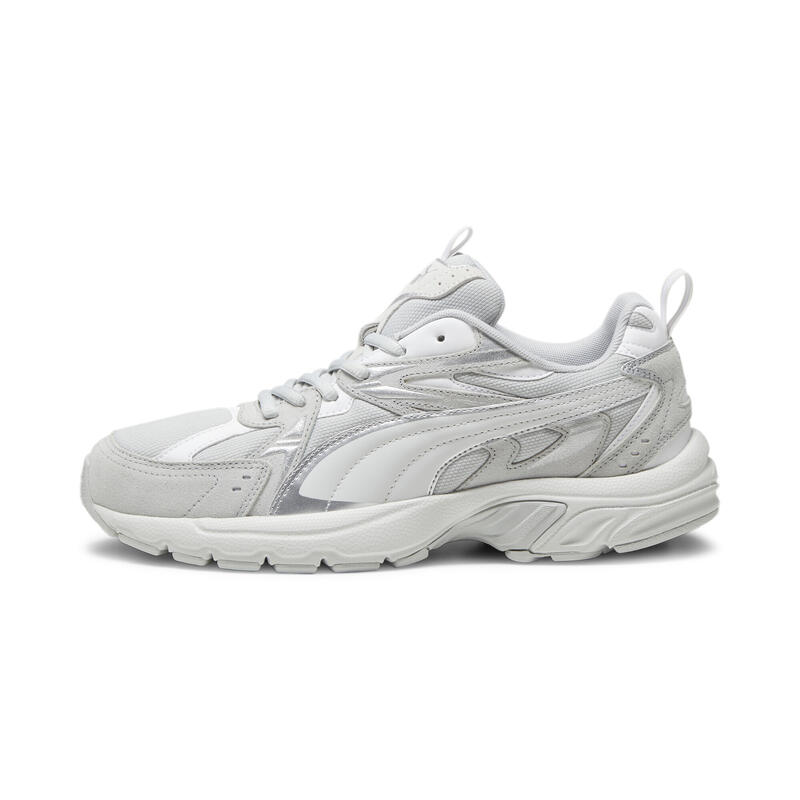 Pantofi Milenio Tech Suede PUMA Cool Light Gray Feather White