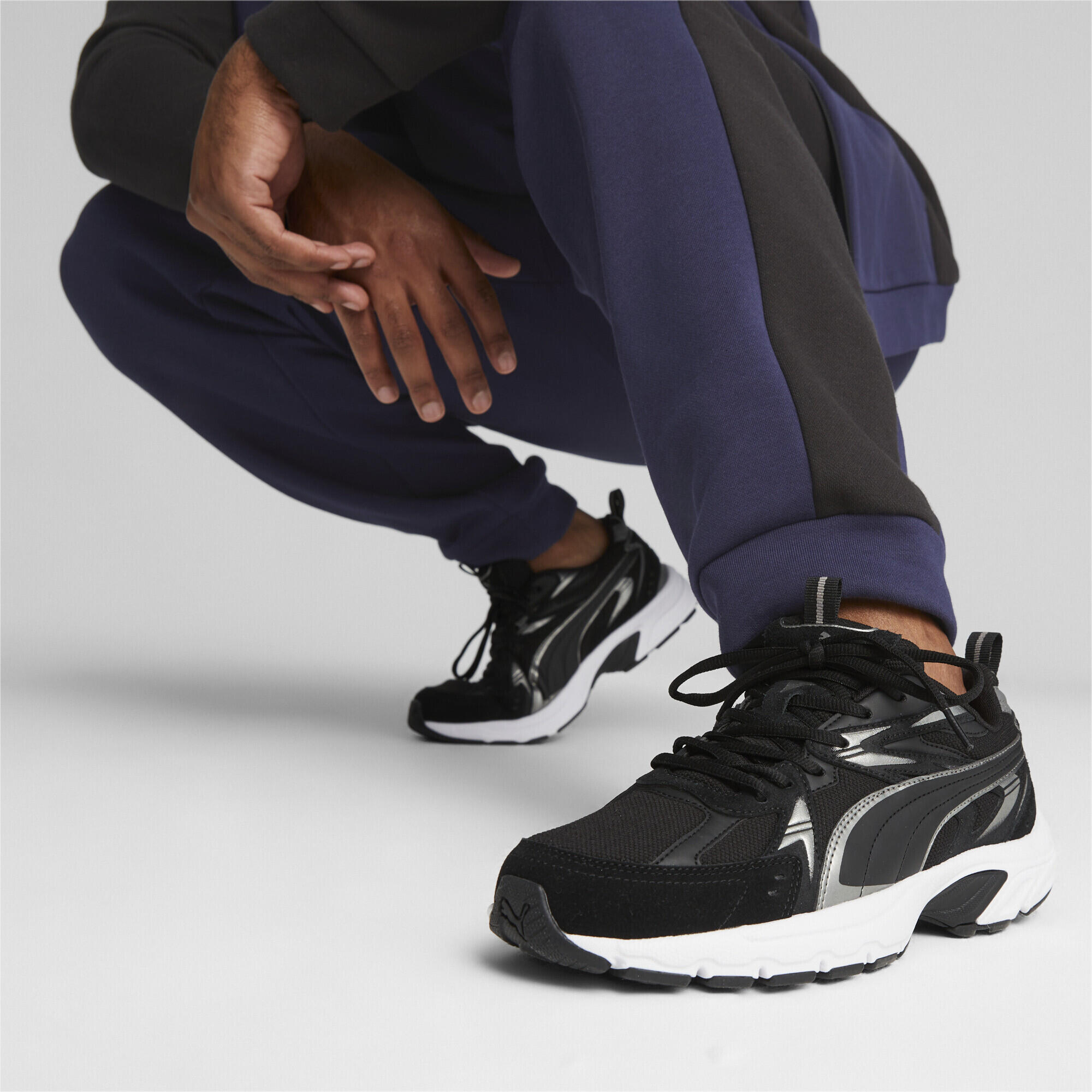 Sneaker Milenio Tech Suede PUMA Black Aged Silver Cool Dark Gray 3/7