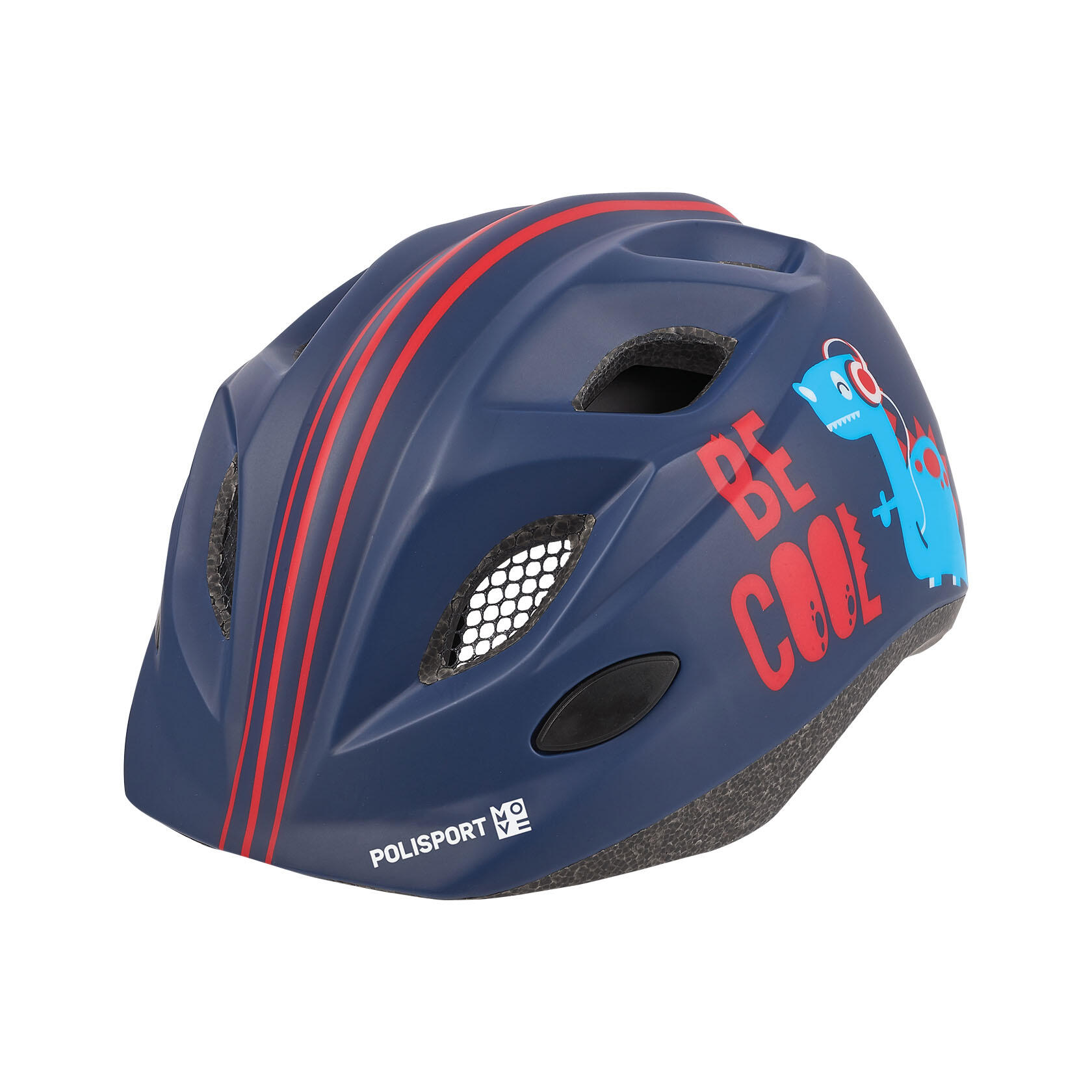 POLISPORT Fietshelm Be Cool S 52-56 cm - donkerblauw/rood
