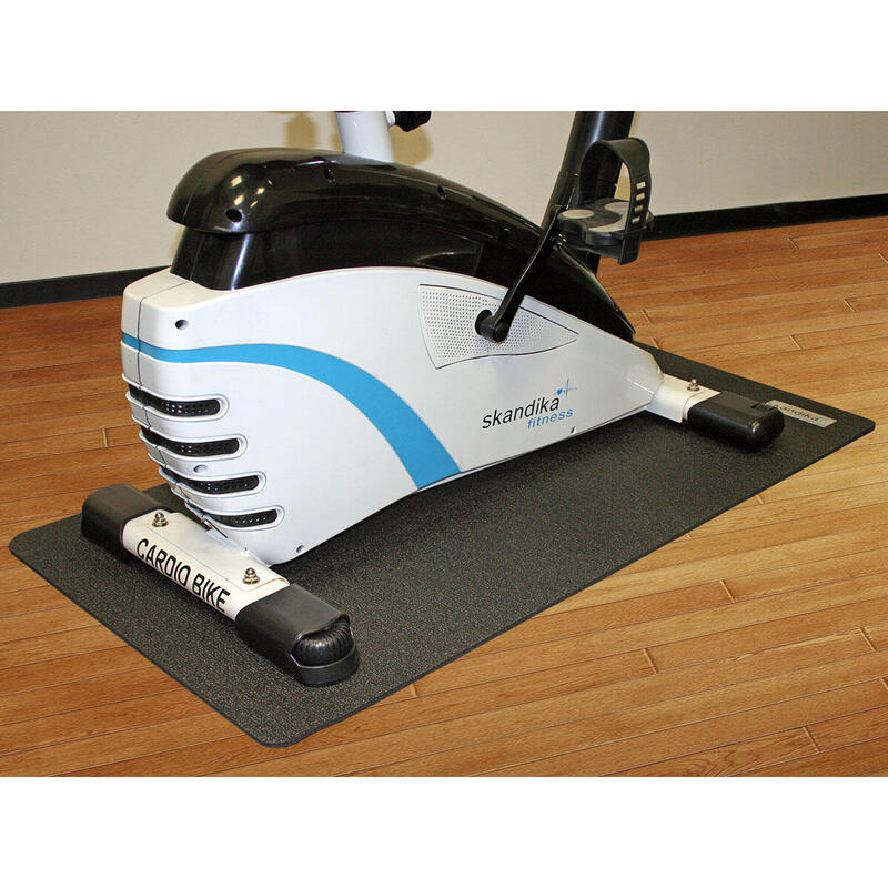 Tapete de proteção do chão para equipamento de fitness - 60 x 120 cm - Preto