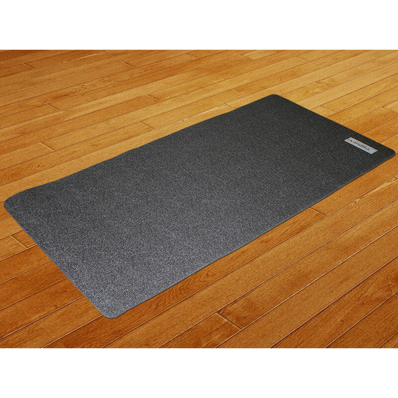 Tapete de proteção do chão para equipamento de fitness - 60 x 120 cm - Preto