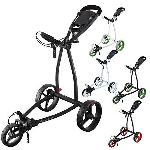 BIG MAX Big Max Golf Trolley Blade IP 3 Rad Flat faltbar White-Lime