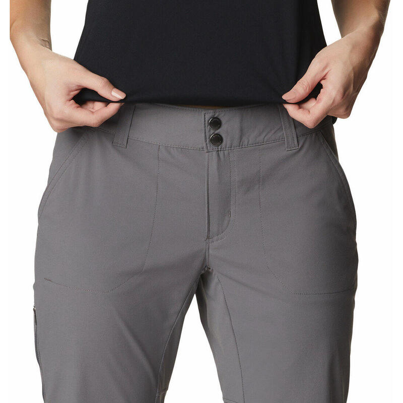 Pantalones de senderismo para mujer Columbia Saturady trail gris transpirable