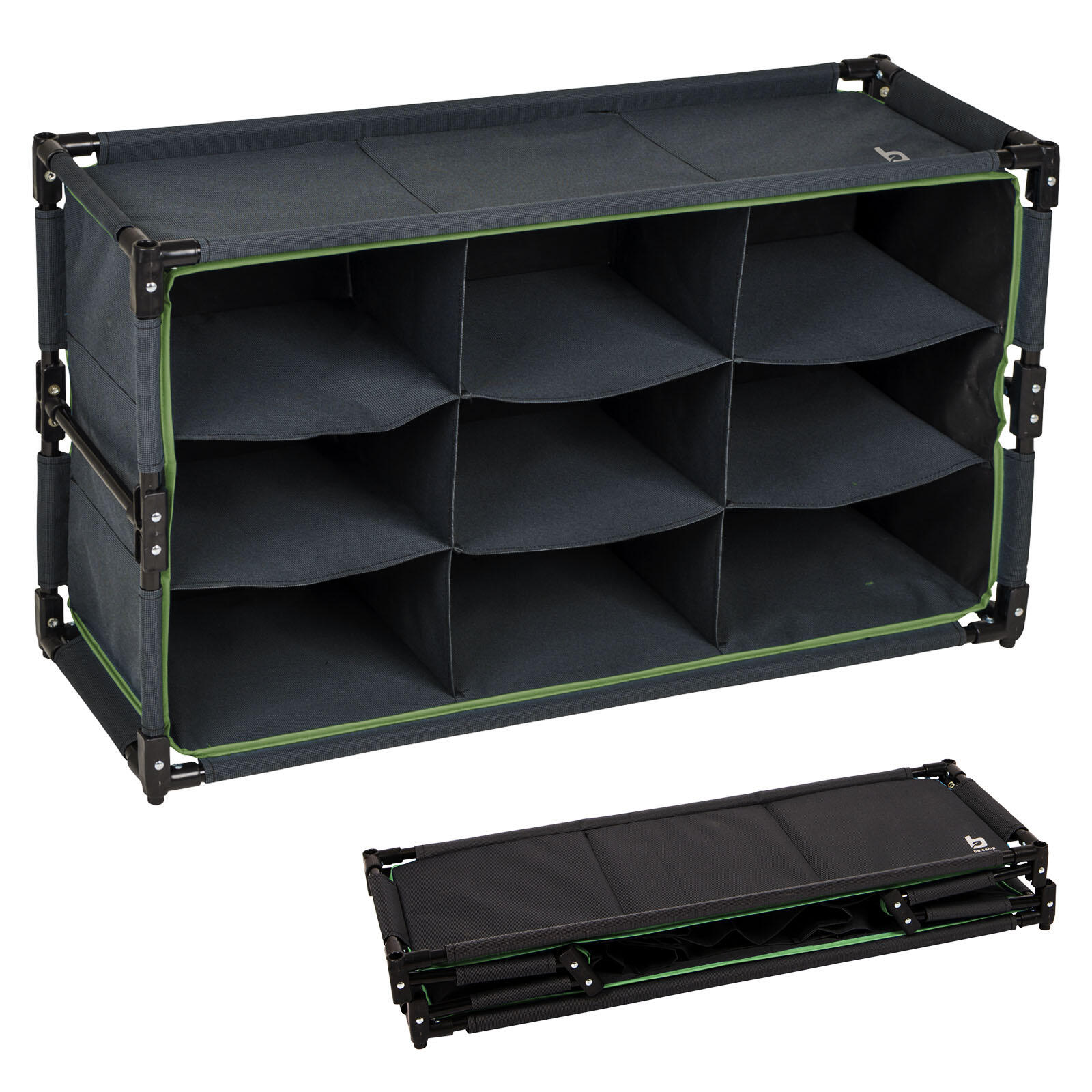Bo-camp - Armoire Pliante Camping Étagère Tente Organiseur Vestiaire 9 Compartiments Acier - Armoire De Rangement - Taille Unique - Decathlon