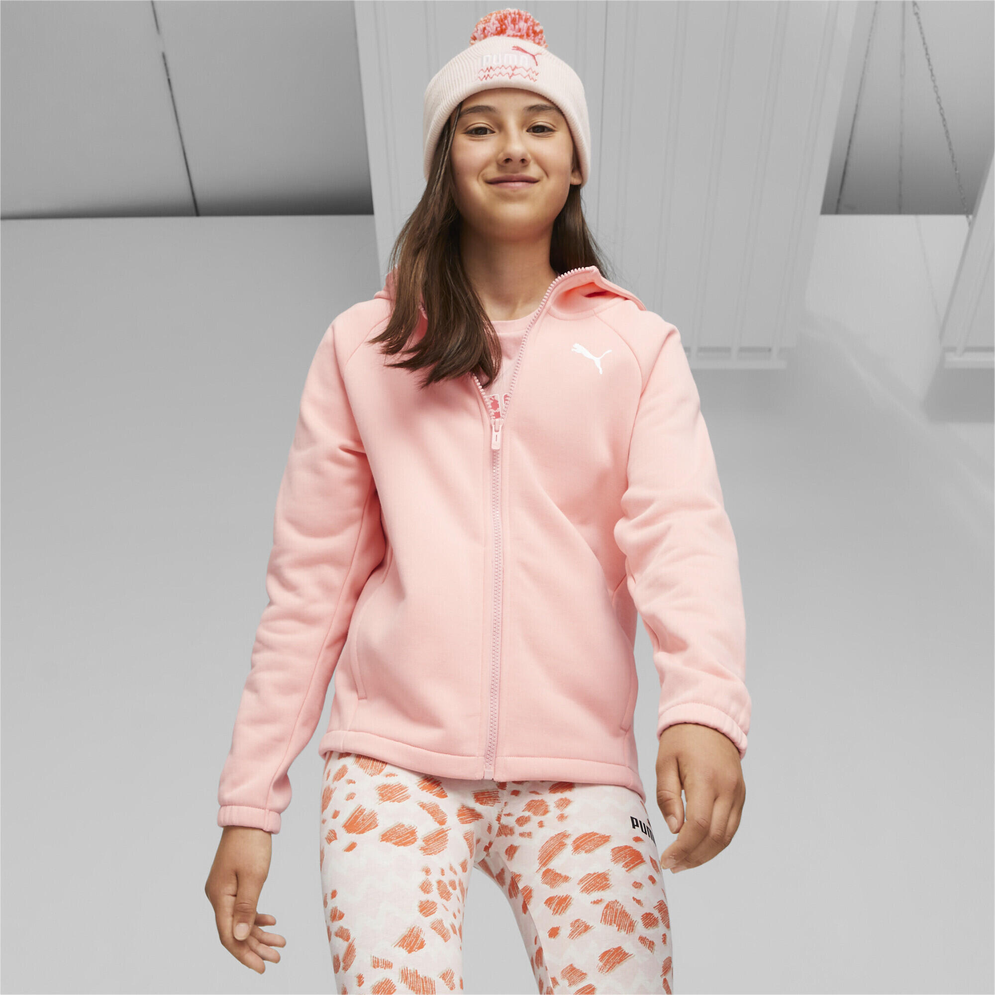 Bonnet à pompon Mixmatch Enfant et Adolescent PUMA Frosty Pink Aop 2/4