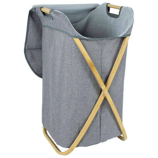 Cesto portabiancheria Campeggio cassetta coperchio raccoglitore legno di bambù