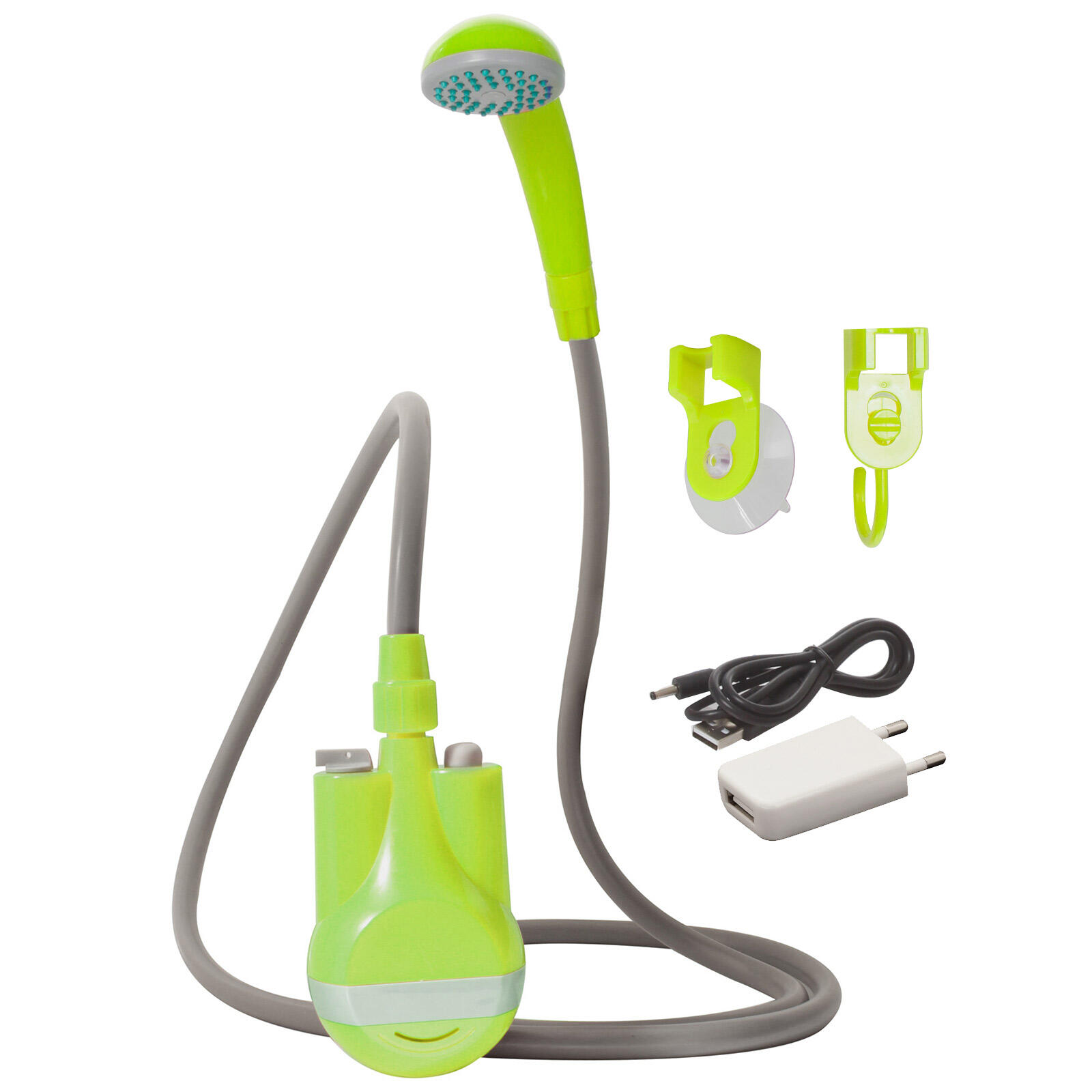 BRUNNER Buitendouche camping oplaadbare douchekop 4L dompelpomp 180 cm slang 12V USB