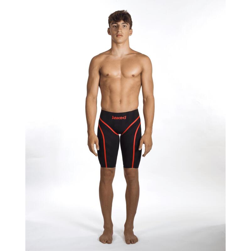 JKOMP FINA APPROVED Men's Competition Swimsuit - Black, Orange