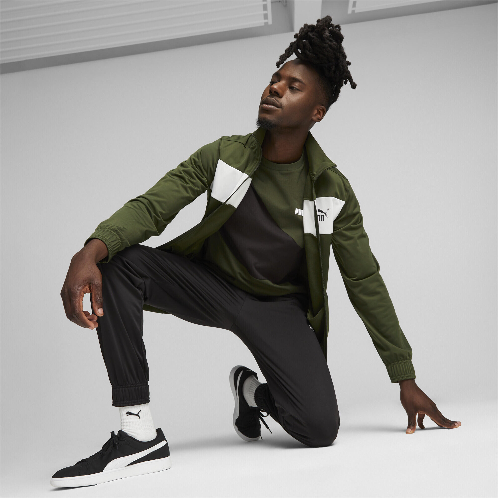Poly trainingspak voor heren PUMA Myrtle Green 4/6