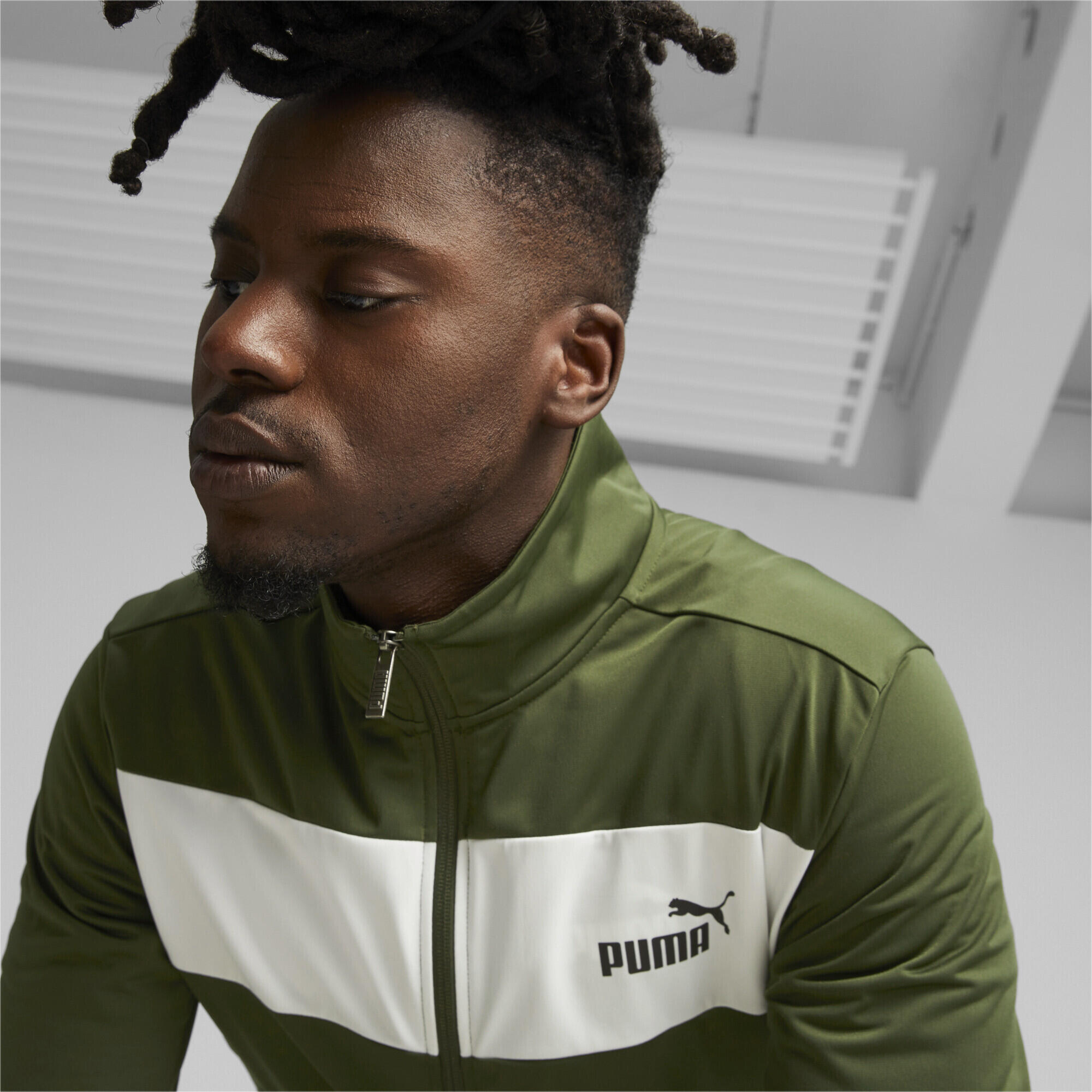 Poly trainingspak voor heren PUMA Myrtle Green 3/6