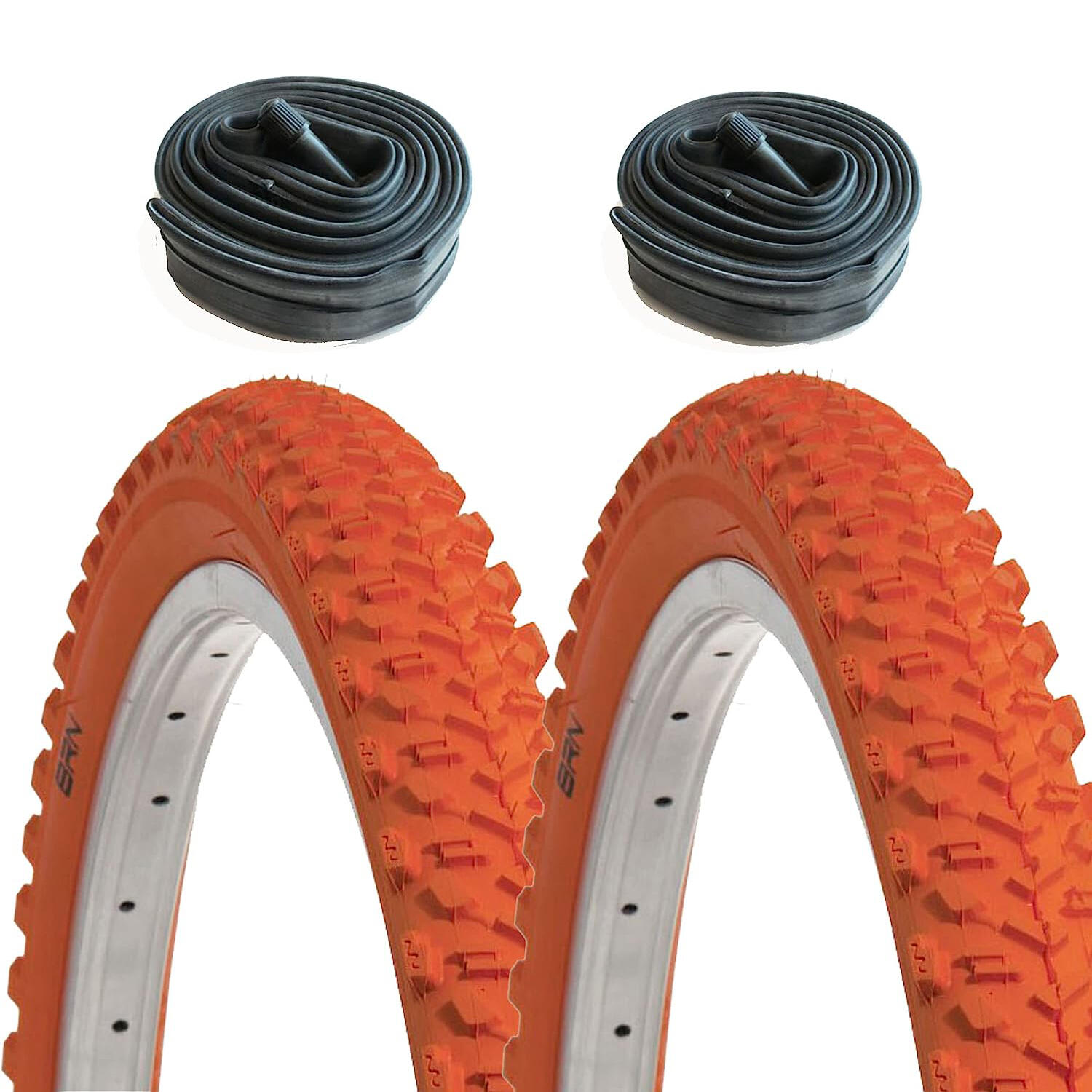 2 Cubiertas 26x1.95 naranjas CBB SHOP 2 c maras AV moto