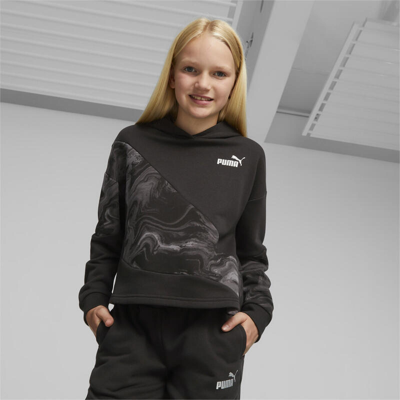 PUMA POWER Marbleised hoodie voor jongeren PUMA Black